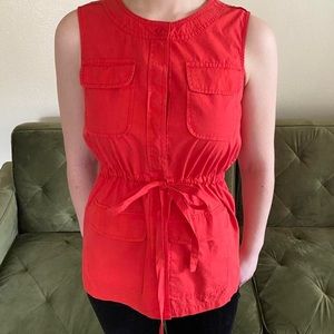 Cargo sleeveless blouse with drawstring tie around waist 💋🕊